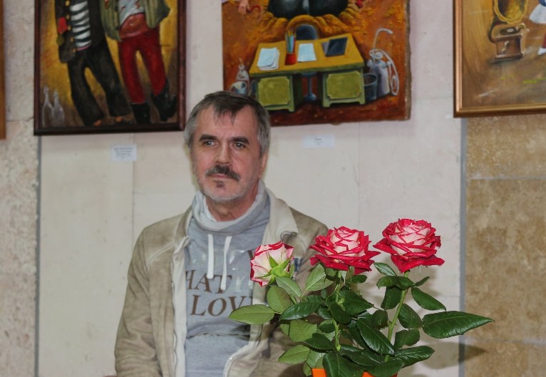 «Сатирикон-2»: у бібліотеці ім. Кропивницького відкрилася виставка живопису Вадима Пустильника